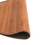 vidaXL Tapis rond marron 100 cm bambou