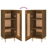 vidaXL Buffet Chêne fumé 34 5x34x90 cm Bois d'ingénierie