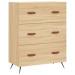 vidaXL Commode chêne sonoma 69 5 x 34 x 90 cm bois d'ingénierie