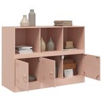 vidaXL Buffet rose 99x39x73 cm acier