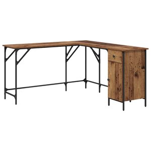 vidaXL Bureau Bois Ancien 141 x 141 x 75 cm Bois d'ingénierie