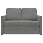 vidaXL Canapé-lit 2 en 1 gris foncé 122x204x55 cm velours