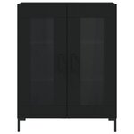 vidaXL Buffet haut Noir 69 5x34x180 cm Bois d'ingénierie