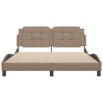 vidaXL Cadre de lit avec tête de lit Cappuccino 160x200 cm Similicuir