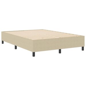 Lit box spring vidaXL Vert clair Gris 140x200 cm Tissu côtelé