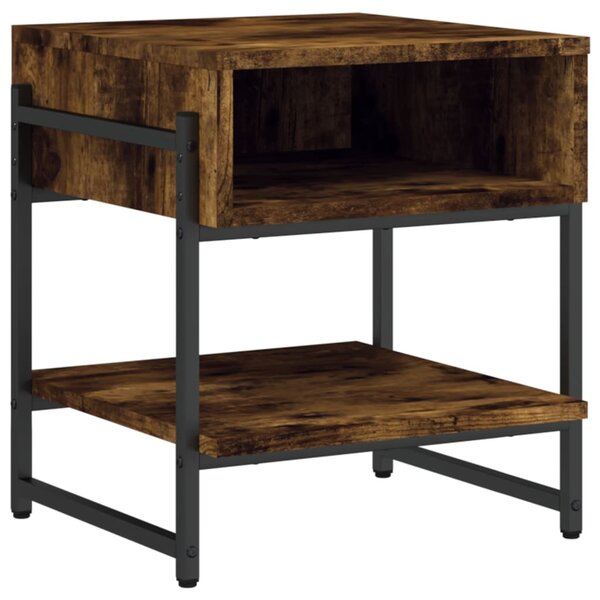 vidaXL Table basse chêne fumé 40x40x45 cm bois d'ingénierie