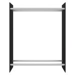 vidaXL Portant de bois de chauffage Noir 80x35x100 cm Verre trempé