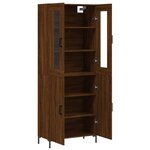 vidaXL Buffet haut Chêne marron 69 5x34x180 cm Bois d'ingénierie
