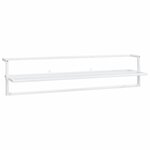 vidaXL Porte-serviettes Blanc 95x25x22 cm Fer