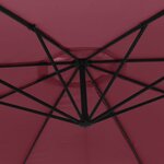 vidaXL Parasol de jardin en porte-à-faux et poteau en aluminium