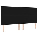 Tête de lit vidaXL Bouton capitonné Noir 200 cm Tissu