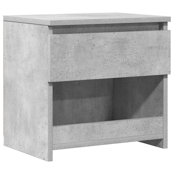 vidaXL Table de chevet Gris béton 40x30x39 cm Aggloméré