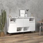 vidaXL Buffets 2 Pièces blanc brillant 60x35x70 cm bois d'ingénierie
