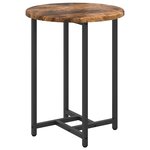 vidaXL Ensemble de tables d'appoint 2 Pièces Chêne fumé et noir