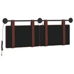 vidaXL Tête de lit suspendue Avec lumière LED Brun Brillant PU antique