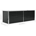 vidaXL Lit surélevé de jardin Anthracite 240x80x77 cm Acier galvanisé