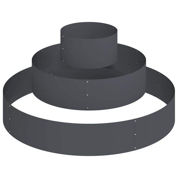 vidaXL Cache-pot de jardin Anthracite 120 x 120 x 20 cm Acier