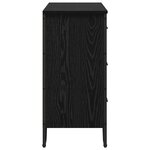 vidaXL Commode Chêne noir 91 x 35.5 x 74.5 cm Bois d'ingénierie