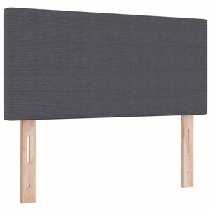 vidaXL Tête de lit avec tête de lit Gris foncé 100 cm Tissu côtelé