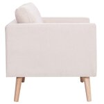 vidaXL Canapé à 3 places Tissu Crème