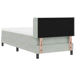 vidaXL Lit à ressorts avec matelas noir 100x200 cm en velours