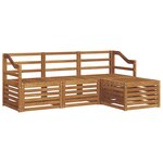 vidaXL Ensemble de canapés d'extérieur 4 Pièces Naturel