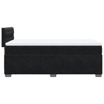 vidaXL Sommier à lattes de lit et matelas Noir 80x200 cm Velours