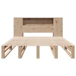 vidaXL Lit bibliothèque sans matelas 120x190 cm bois massif