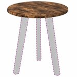 vidaXL Plateau de table Chêne fumé 40 x 40 x 1 5 cm Bois d'ingénierie