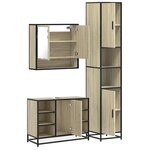 vidaXL Ensemble de meubles de salle de bain 3 Pièces chêne sonoma