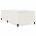 vidaXL Lit à ressorts Crème 100 x 200 cm Tissu en velours côtelé