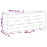 vidaXL Jardinière Anthracite 480 x 50 x 45 cm Acier galvanisé