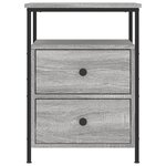 vidaXL Table de chevet sonoma gris 44x45x60 cm bois d'ingénierie