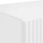 vidaXL Meuble TV mural Montage mural Blanc brillant 59 5 x 31 x 60 cm