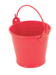 Seau en métal rouge Ø 6 5 cm x H 6 2 cm