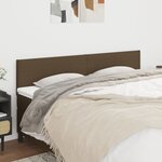 vidaXL Têtes de lit 2 Pièces Marron Foncé 90x5x78/88 cm Tissu