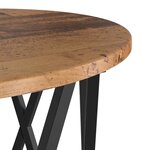 vidaXL Table d'appoint 2 Pièces bois recyclé Bois d'ingénierie et acier