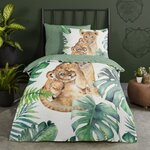 Good Morning Housse de couette enfant JUNGLE 140x200/220 cm Vert