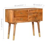 vidaXL Buffet 85x40x70 cm Bois de manguier solide