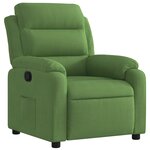 vidaXL Fauteuil inclinable vert clair velours