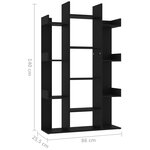 vidaXL Bibliothèque Noir 86x25 5x140 cm Bois d’ingénierie