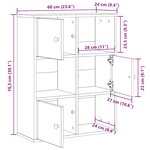 vidaXL Bibliothèque chêne fumé 60x24x76 5 cm bois d'ingénierie