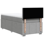 vidaXL Sommier à lattes de lit avec matelas Gris clair 100x200cm Tissu
