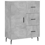 vidaXL Buffet haut Gris béton 69 5x34x180 cm Bois d'ingénierie