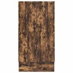 vidaXL Cadre de lit avec rangement Chêne fumé 120 cm Bois d'ingénierie