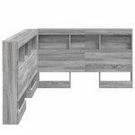 vidaXL Tête de lit de rangement Gris Sonoma 120 cm Bois d'ingénierie
