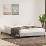 vidaXL Cadre de lit sans matelas gris clair 160x210 cm velours
