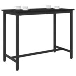 vidaXL table Chêne noir 100 x 50 x 76 5 cm Bois d'ingénierie et acier