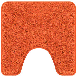 vidaXL Tapis de bain antidérapant avec découpe pour toilette Orange