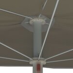 vidaXL Demi-parasol de jardin avec mât 180x90 cm sable